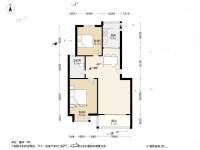 四季绿城2室2厅1卫88.7㎡户型图