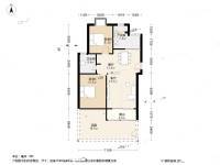 四季绿城2室2厅1卫91.3㎡户型图