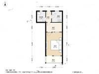 大华一村1室1厅1卫46.4㎡户型图