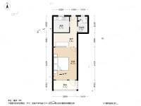 大华一村1室1厅1卫46.5㎡户型图