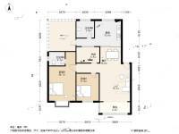 华骥苑3室2厅2卫91.4㎡户型图