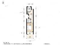 金属新村1室1厅1卫45.5㎡户型图