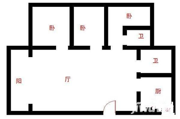 花园城一期3室2厅2卫137㎡户型图