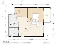 云舫小区2室1厅1卫73.3㎡户型图