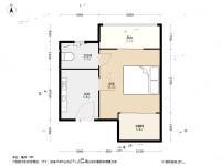 控江五村1室1厅1卫28.4㎡户型图