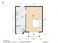 控江五村1室0厅1卫34㎡户型图