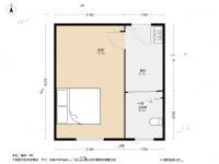 控江五村1室0厅1卫33.9㎡户型图