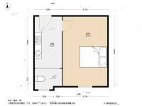 控江五村1室0厅1卫34.1㎡户型图