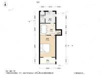 控江五村1室1厅1卫39.7㎡户型图