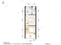 控江五村1室1厅1卫35.7㎡户型图