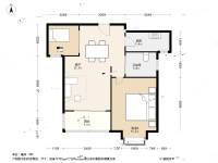 三湘四季花城2室2厅1卫71.9㎡户型图