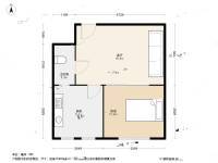 海派青城1室1厅1卫44㎡户型图