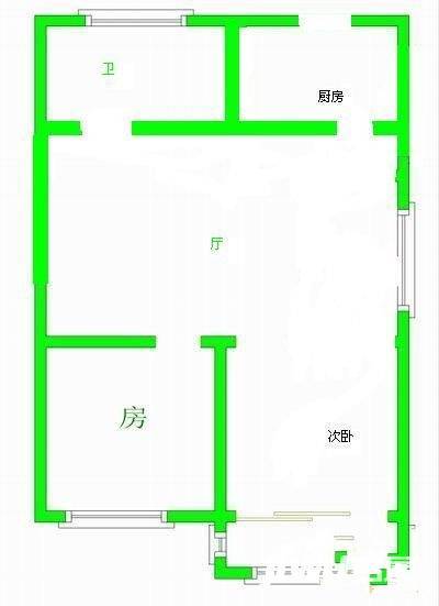 嘉珉公寓2室1厅1卫80㎡户型图