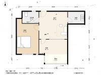 嘉善坊2室1厅1卫60.5㎡户型图