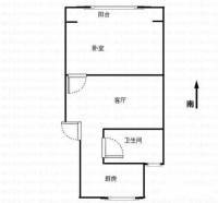 欧韵艺墅公寓1室1厅1卫65㎡户型图