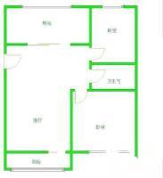 南苑六村2室1厅1卫73㎡户型图