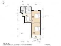 宝城一村2室1厅1卫56.7㎡户型图