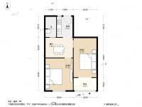 泗塘一村2室1厅1卫49.5㎡户型图