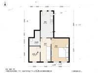 泗塘一村2室1厅1卫59.5㎡户型图