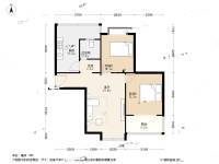 绿洲花园2室1厅1卫82.1㎡户型图