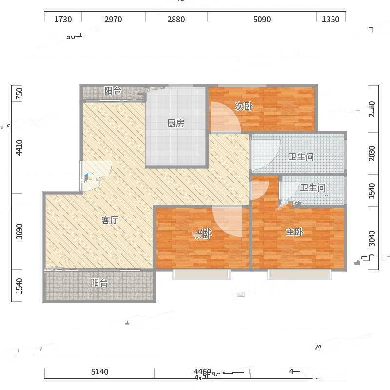 大黄馨苑3室0厅0卫150㎡户型图