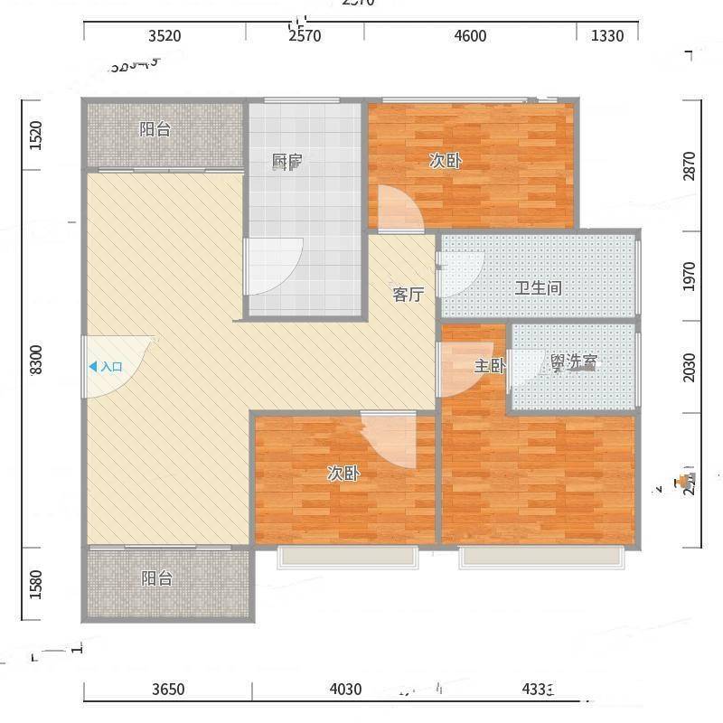 大黄馨苑3室0厅0卫150㎡户型图