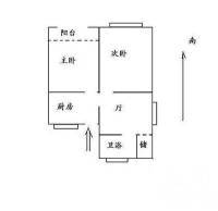 万昇家园1室2厅1卫69㎡户型图