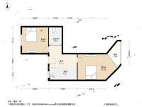 宜川三村2室1厅1卫60.6㎡户型图