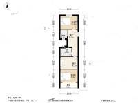 宜川三村2室2厅1卫57.6㎡户型图
