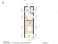 花苑新村1室1厅1卫43.4㎡户型图