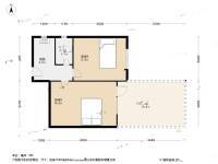 潍坊六村2室1厅1卫50.4㎡户型图