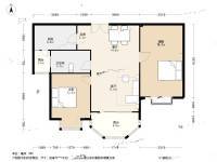 天科苑2室2厅1卫107.5㎡户型图