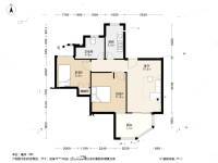 未来域2室2厅1卫80㎡户型图