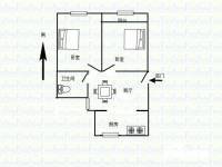 桃园公寓2室1厅1卫65㎡户型图