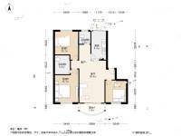 华高苑3室2厅2卫121.1㎡户型图