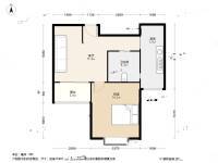 鹏丰苑1室2厅1卫57.9㎡户型图