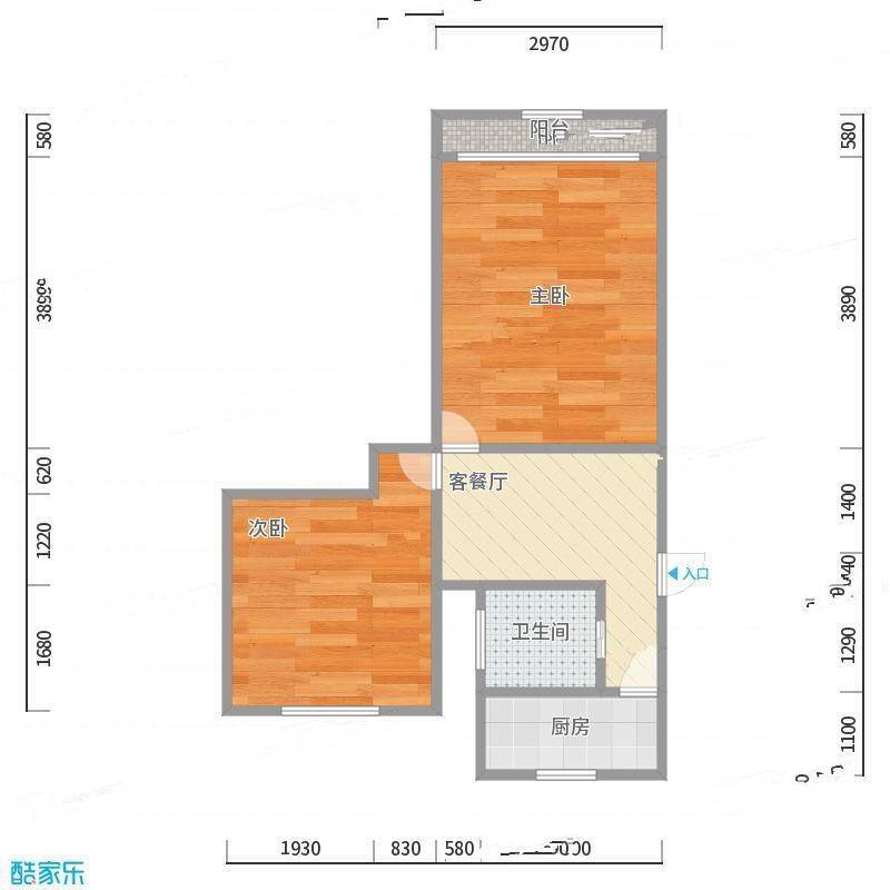 博二小区2室0厅0卫42㎡户型图