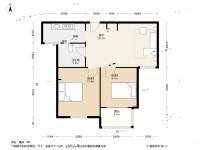 汇枫公寓2室1厅1卫74.5㎡户型图