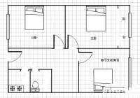 城南居委3室1厅1卫61㎡户型图