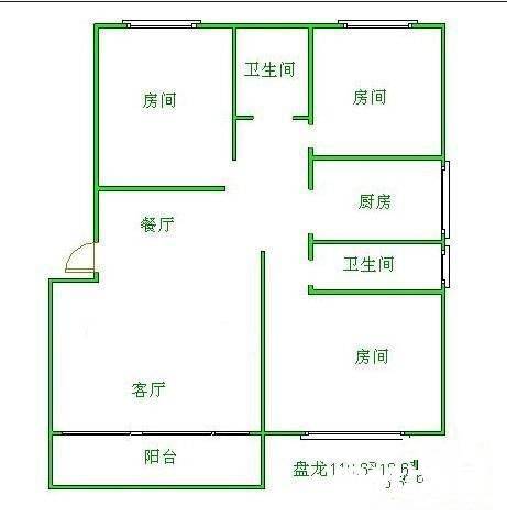 文翔公寓3室2厅2卫103㎡户型图