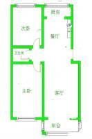 锦绣中华园2室2厅1卫100㎡户型图