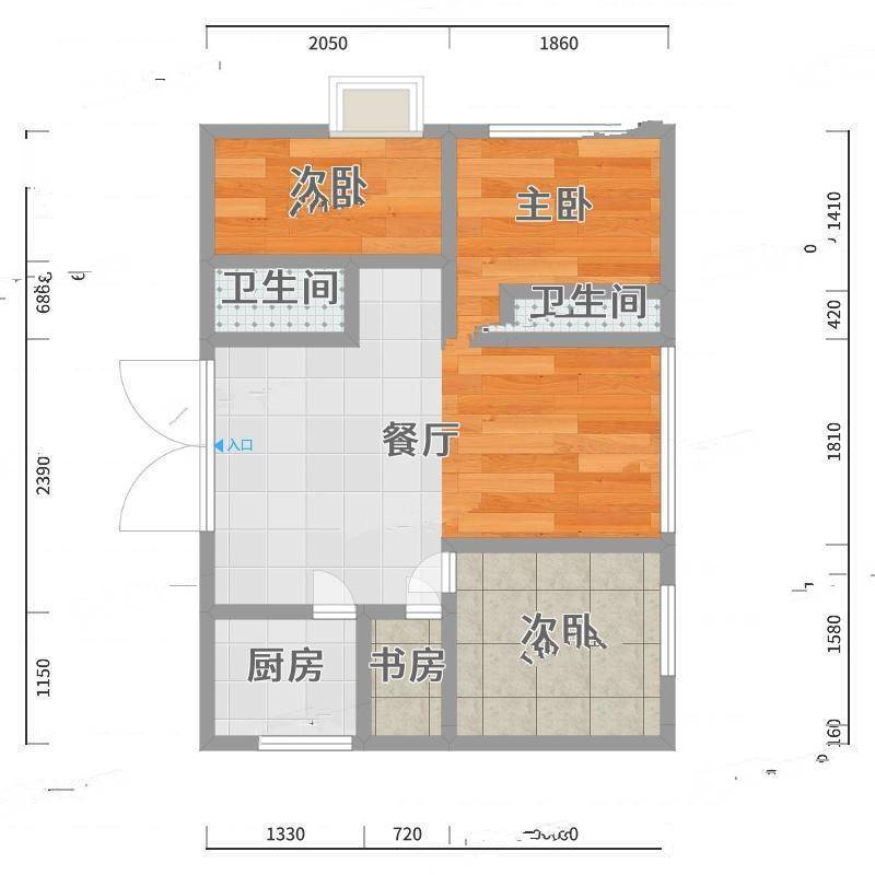 万商华府4室0厅0卫177㎡户型图