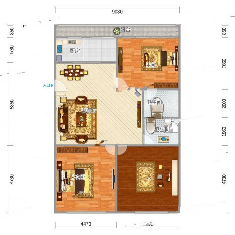 贝村南路3室0厅0卫150㎡户型图