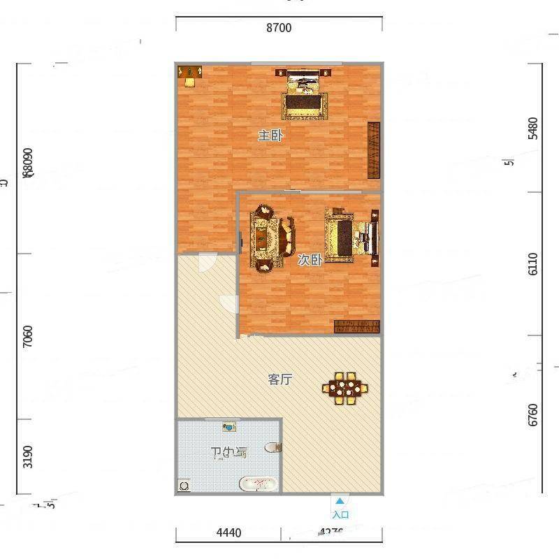 贝村南路2室0厅0卫191㎡户型图