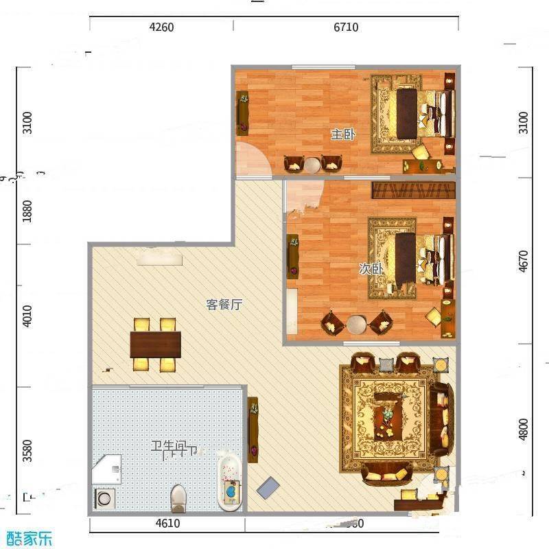 贝村南路2室0厅0卫146㎡户型图