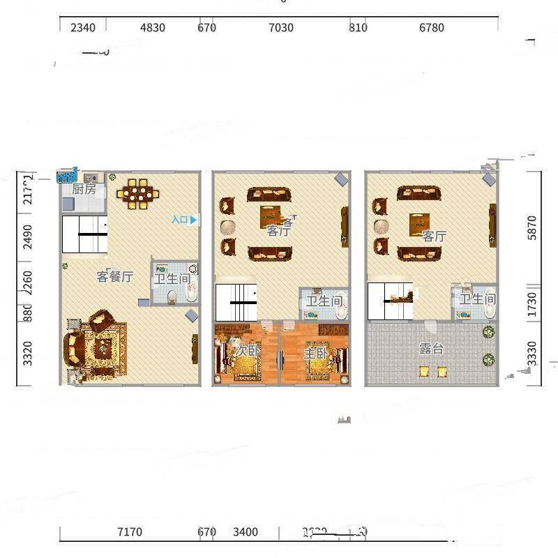 建设二村2室0厅0卫292㎡户型图