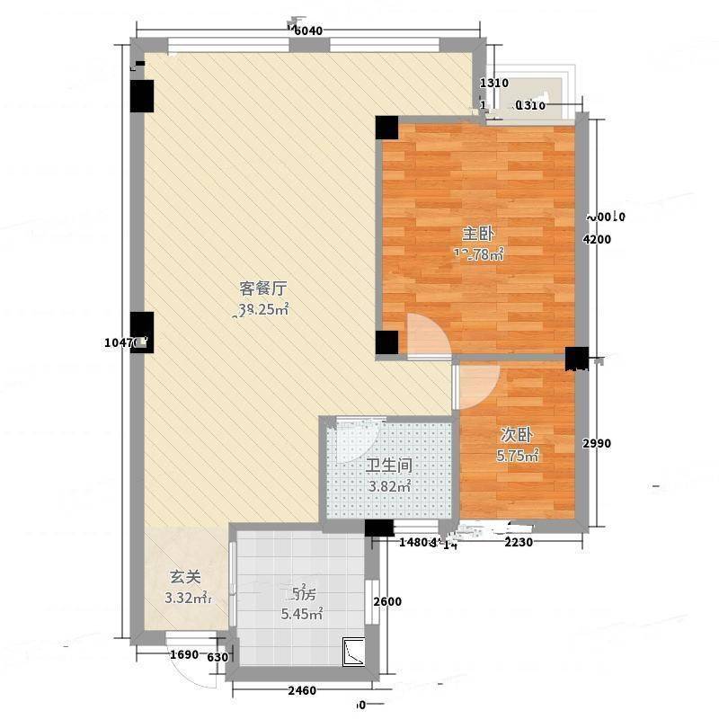 百合春天2室0厅0卫84㎡户型图