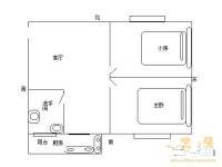 边防住宅生活小区1室1厅1卫45㎡户型图