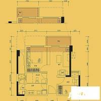 花样年花郡家园2室2厅1卫53㎡户型图