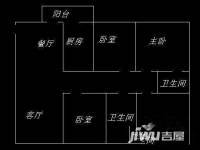 蟠龙居3室2厅0卫90㎡户型图